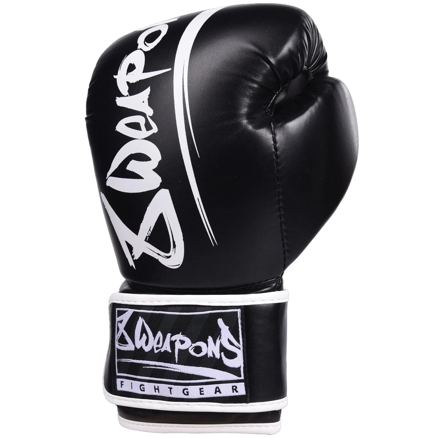 8 Weapons Unlimited Muay Thai Boxing Gloves - Black/White