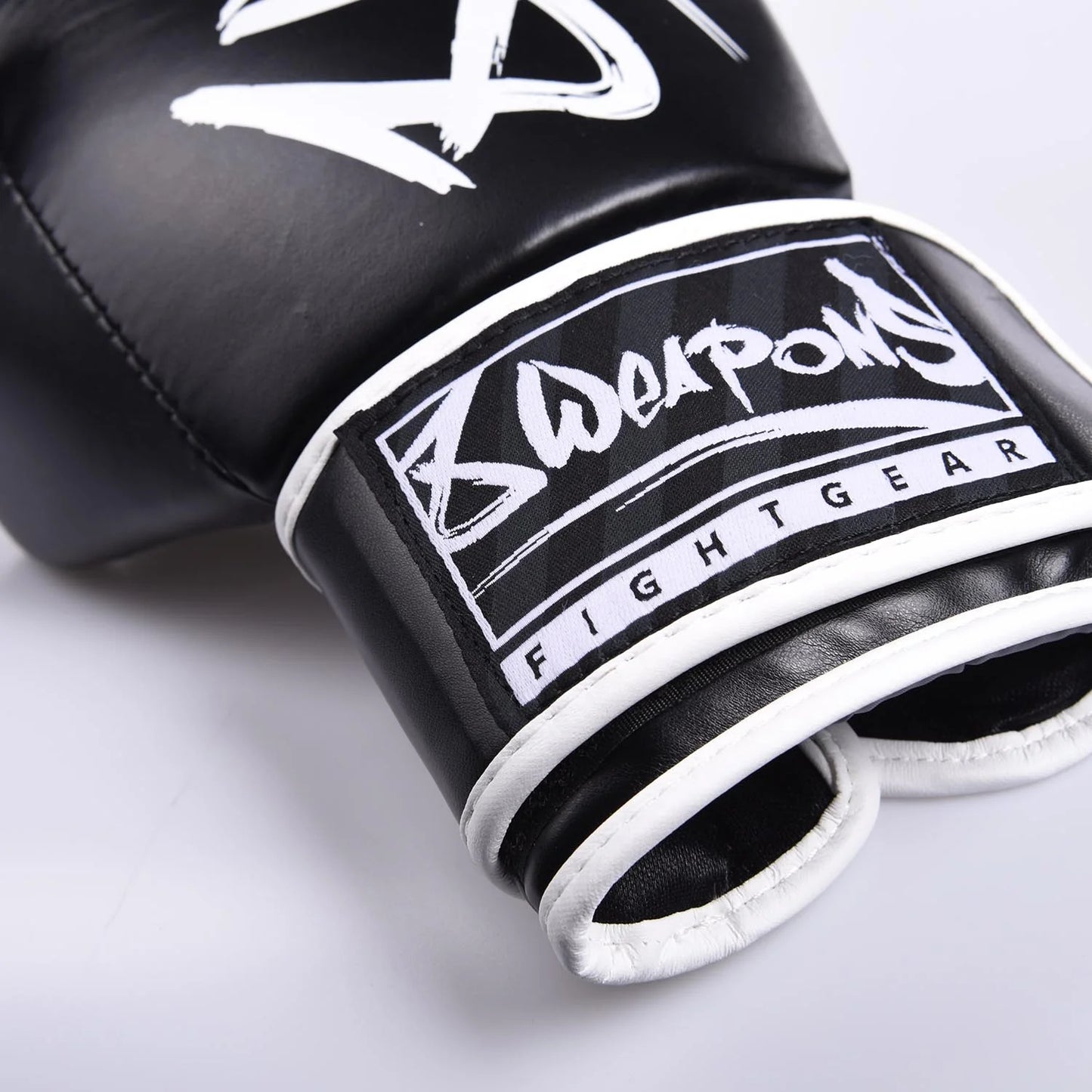 8 Weapons Unlimited Muay Thai Boxing Gloves - Black/White