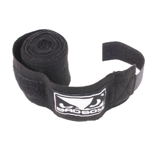 Bad Boy Cotton Boxing Hand Wraps 4.5m - Black