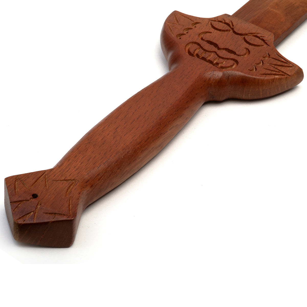 Wooden Tai Chi Sword One Piece Lion Head - 38"