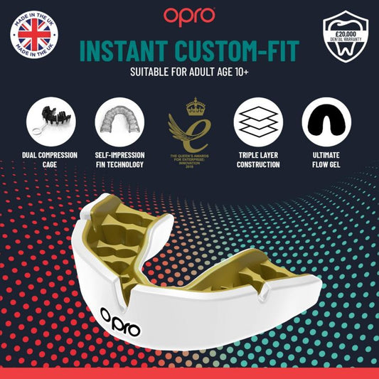 Opro Adults Instant Custom Fit Mouth Guard - Red