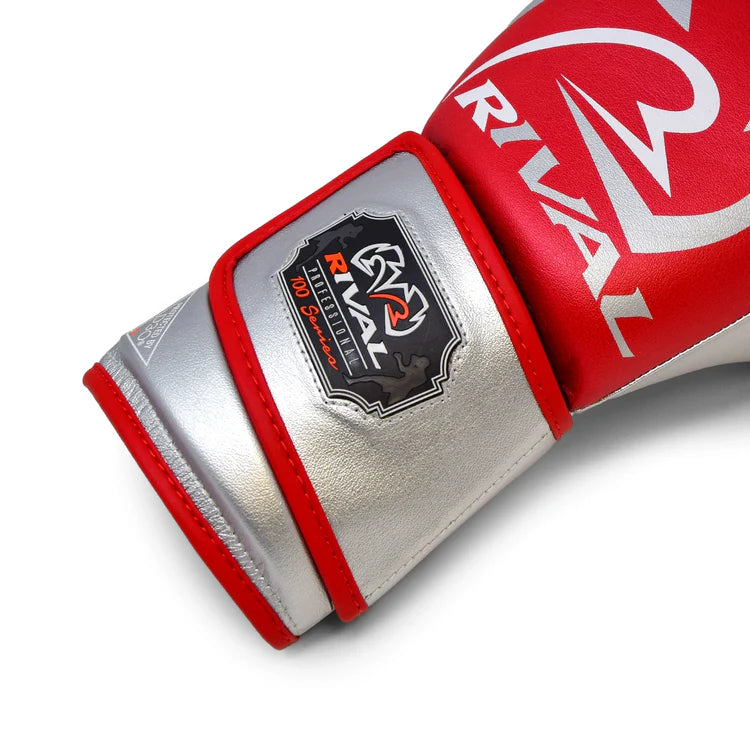 Rival RB100 Professional Bag Gloves - Red/Silver