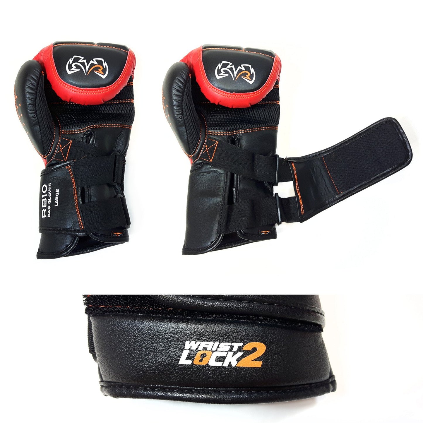 Rival Boxing RB10 Intelli Shock Bag Gloves - Red