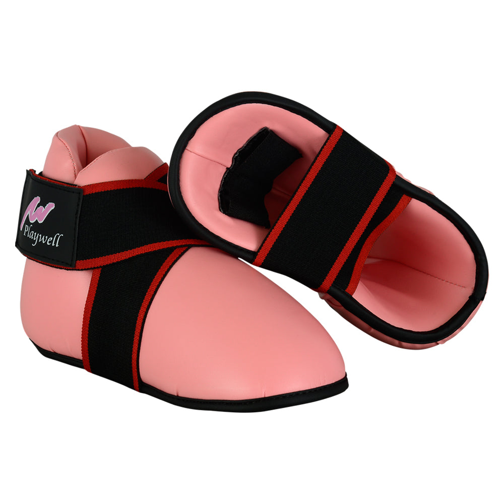 Semi Contact Point Sparring Boots - Pink