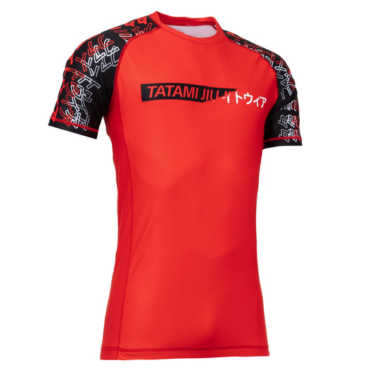 Tatami Mens No Gi Uncover Short Sleeve Rash Guard - Red