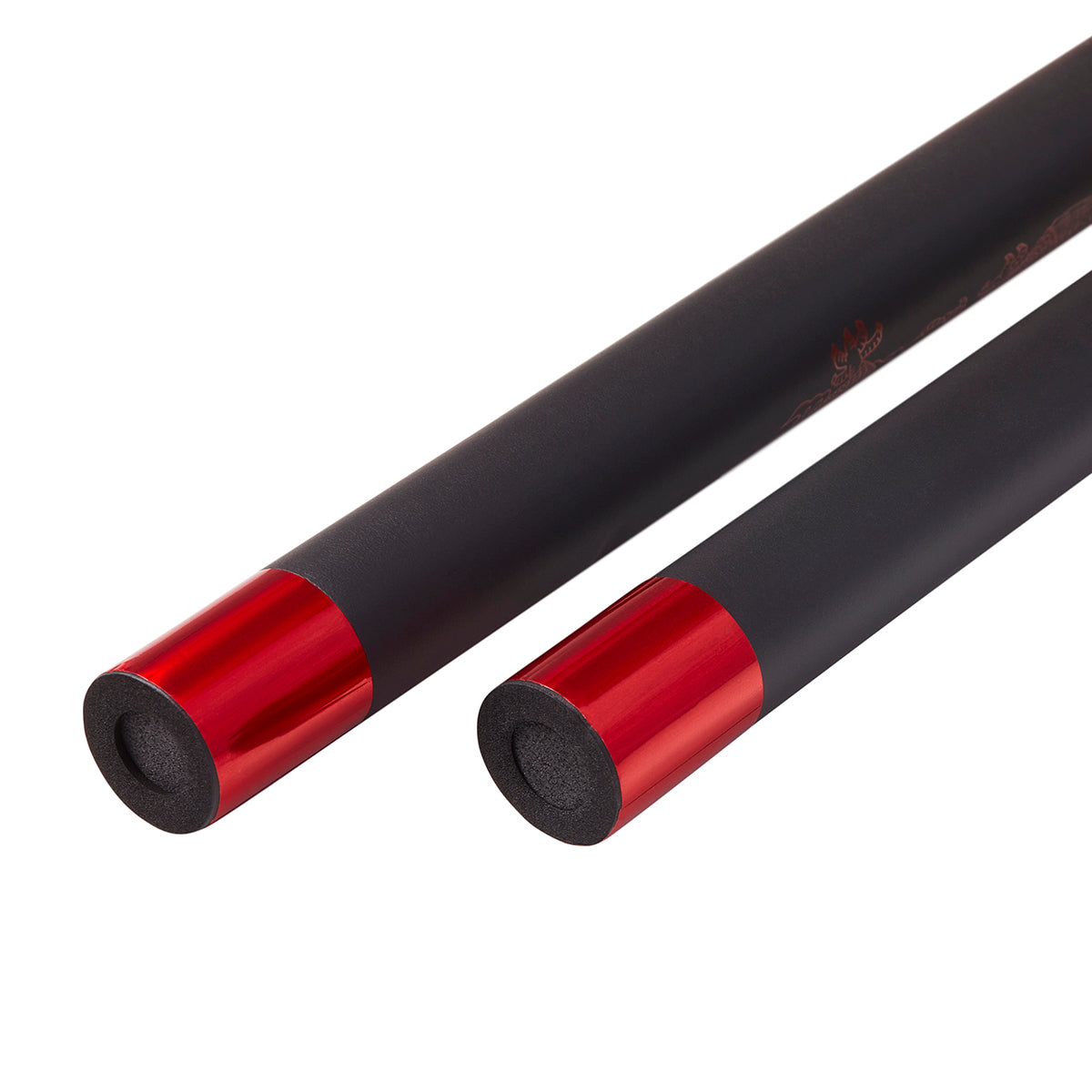 Deluxe Foam Speed Nunchucks With Chain - Black/Red - 11" - PRE O