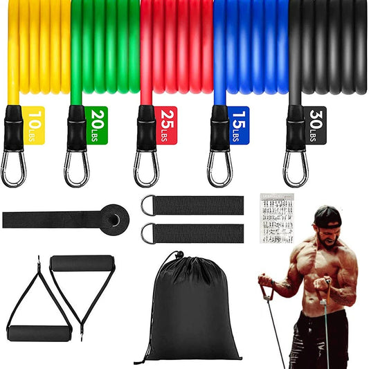 Set of 5 Resistance Bands with weight information.