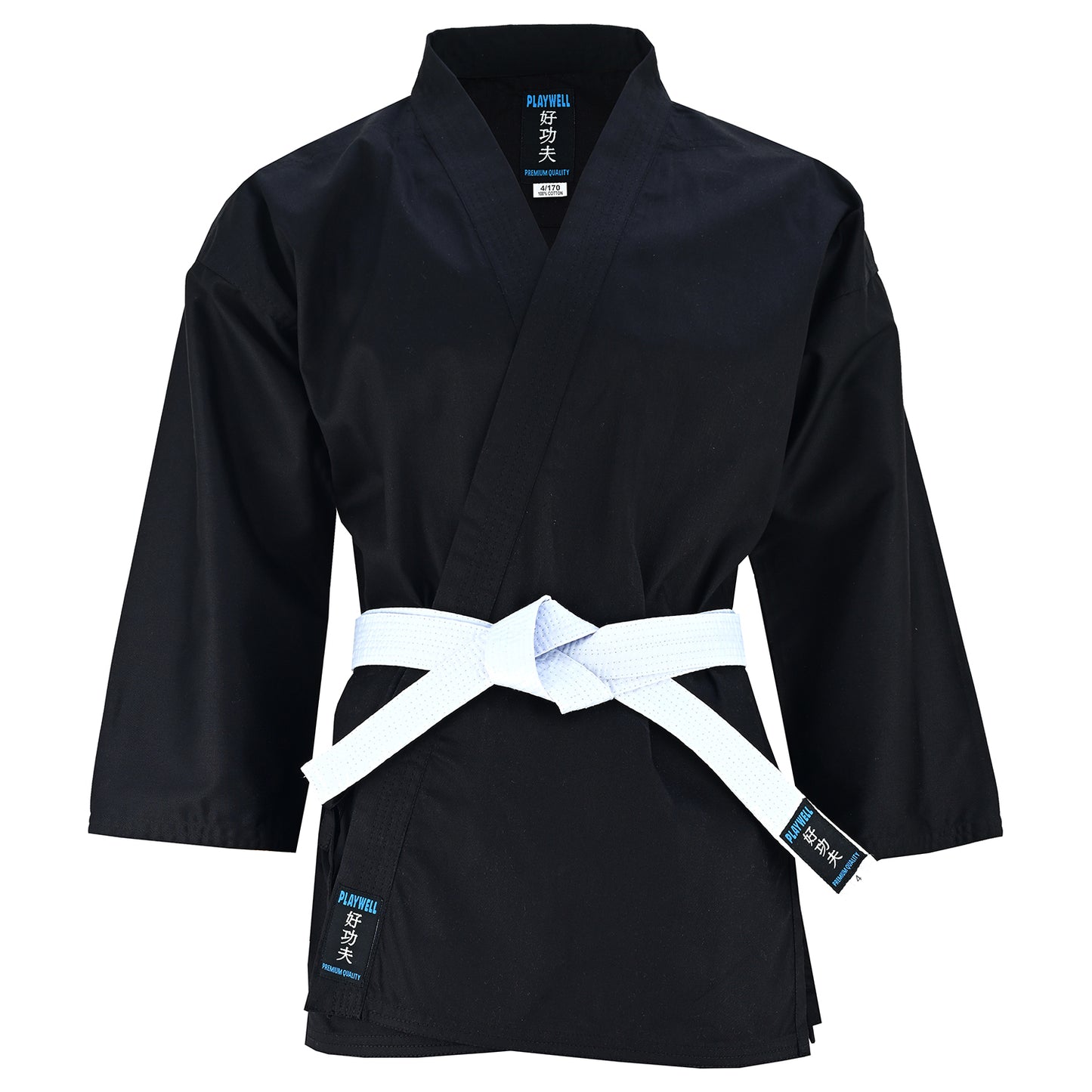 Adults Karate Cotton Suit - Black 8.5oz