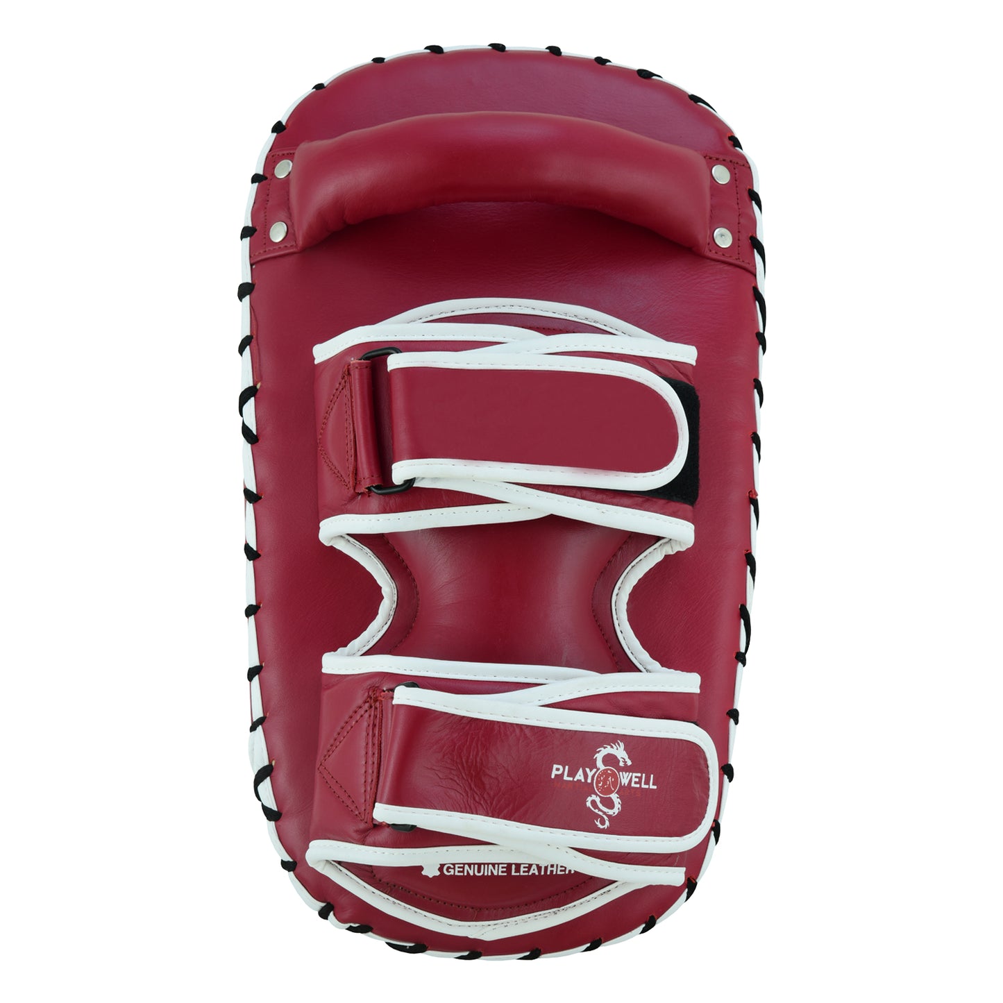 Playwell Elite " Maroon Series " Leather Curved Thai Pad - PAIR