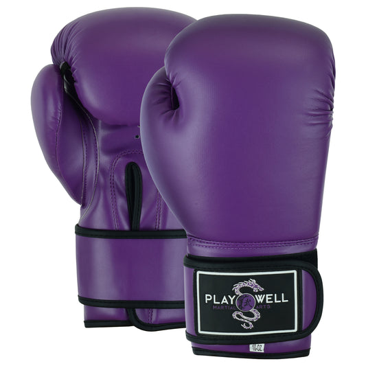 Ladies Beginners Purple Boxing Gloves - Plain