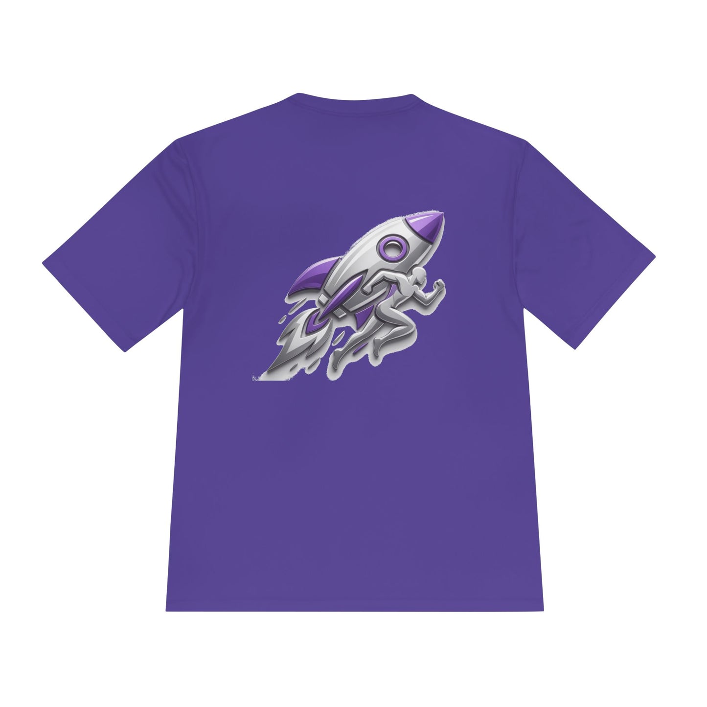 Fusion Flex Performance Tee — Rocket Logo Moisture‑Wicking Athletic Shirt