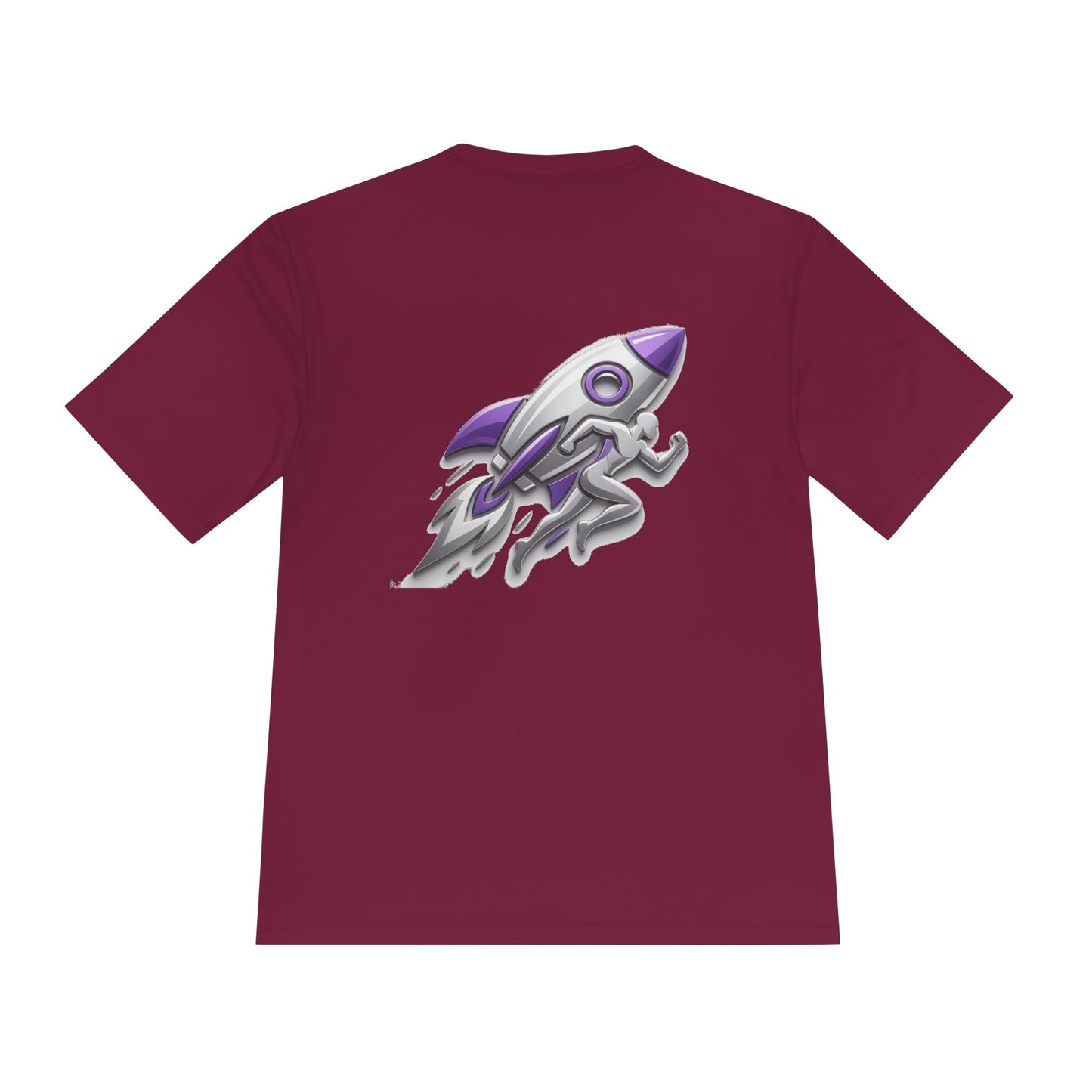 Fusion Flex Performance Tee — Rocket Logo Moisture‑Wicking Athletic Shirt