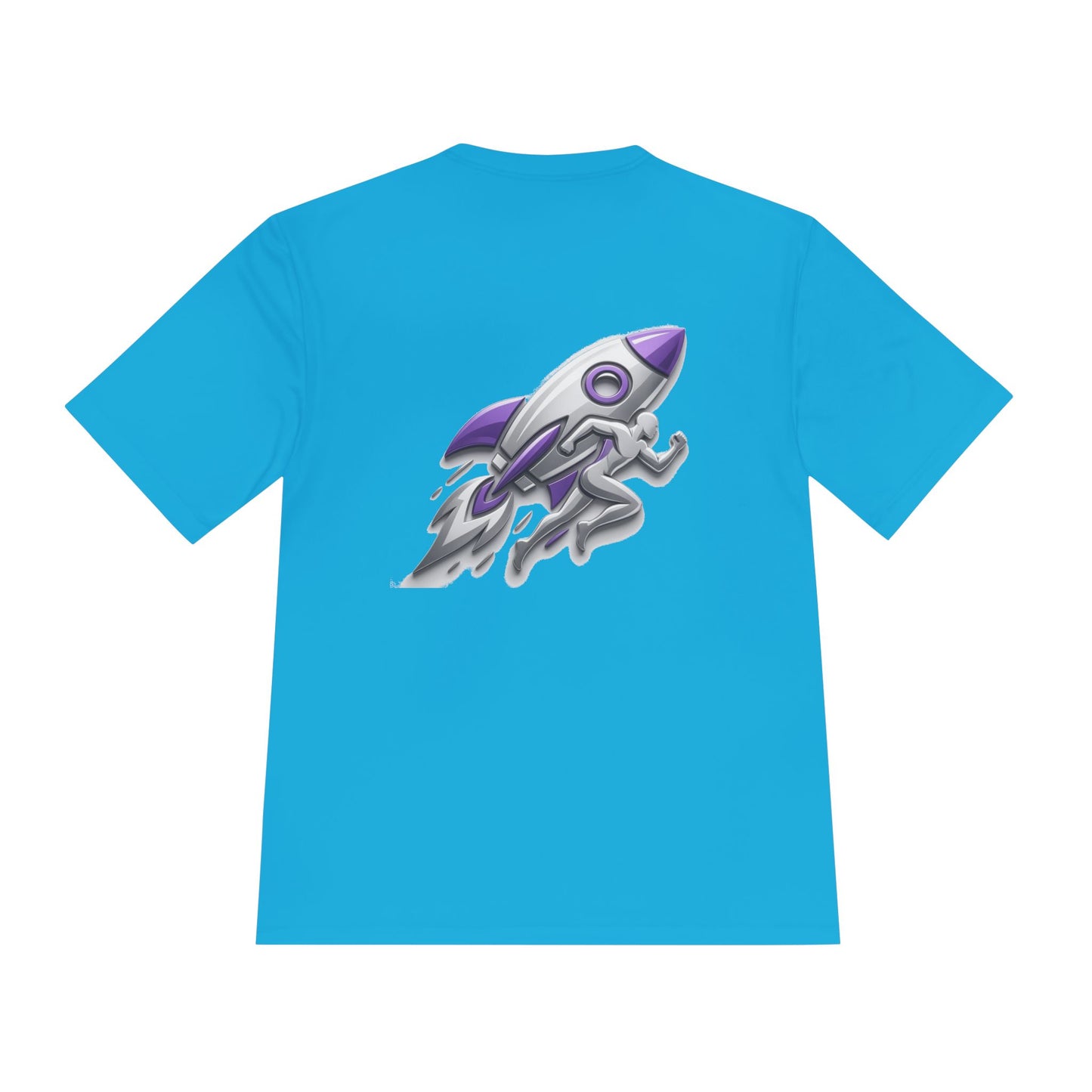 Fusion Flex Performance Tee — Rocket Logo Moisture‑Wicking Athletic Shirt