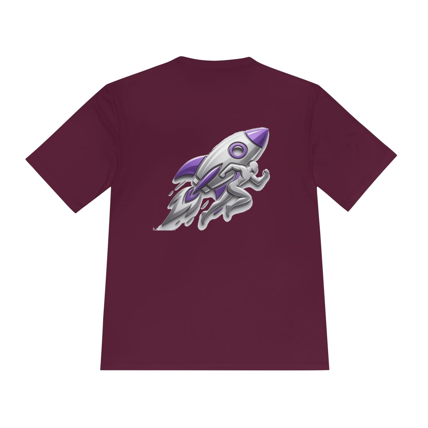Fusion Flex Performance Tee — Rocket Logo Moisture‑Wicking Athletic Shirt