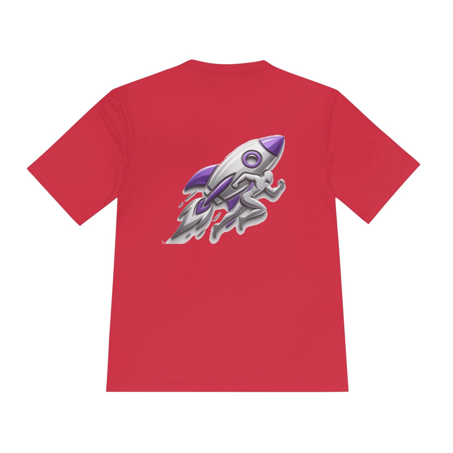 Fusion Flex Performance Tee — Rocket Logo Moisture‑Wicking Athletic Shirt