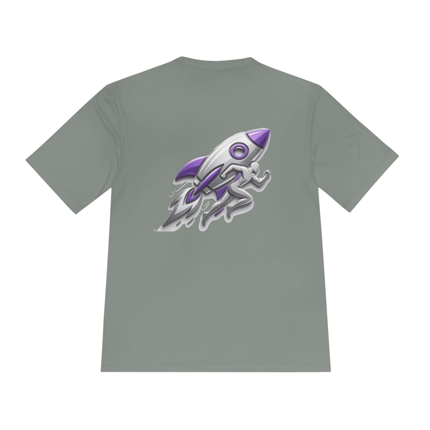 Fusion Flex Performance Tee — Rocket Logo Moisture‑Wicking Athletic Shirt