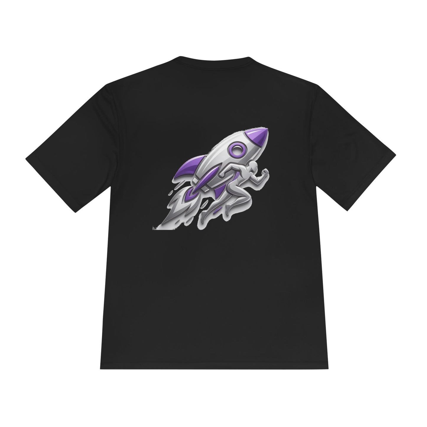 Fusion Flex Performance Tee — Rocket Logo Moisture‑Wicking Athletic Shirt