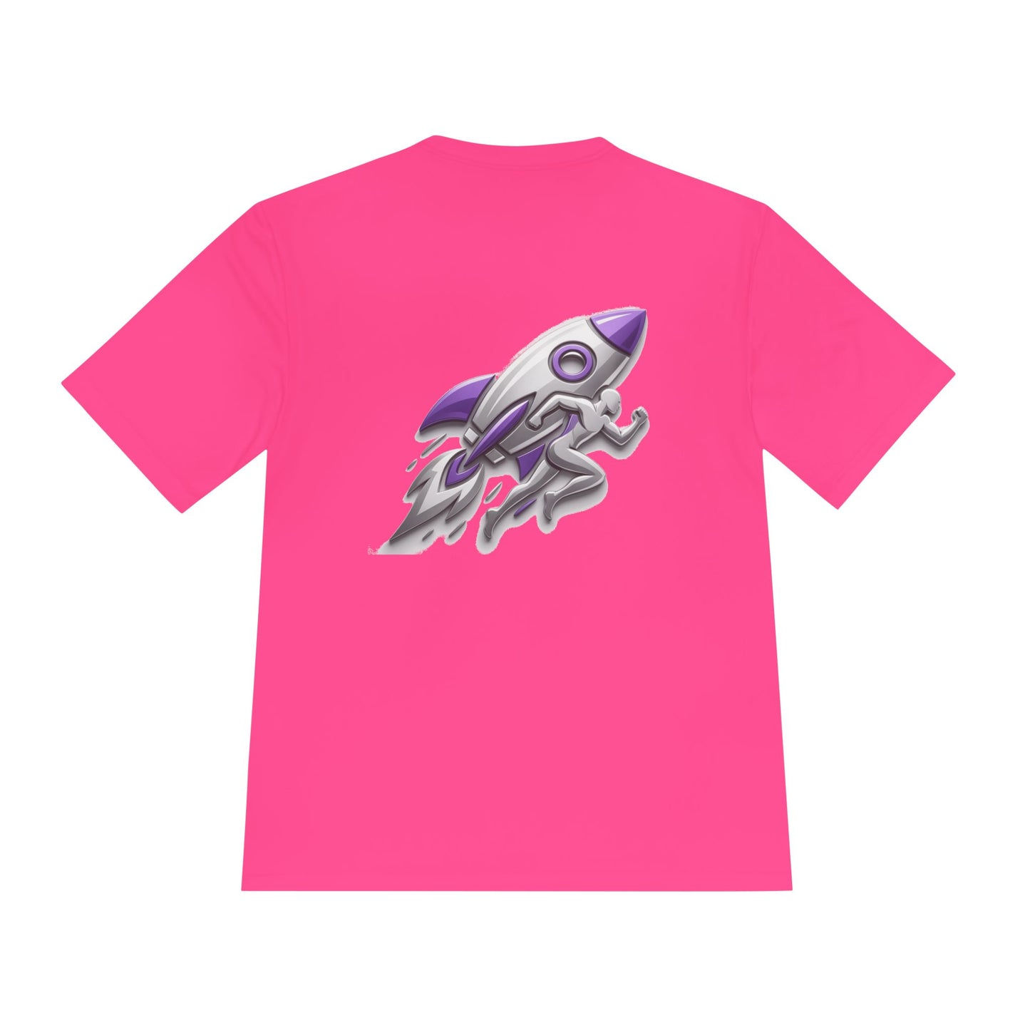 Fusion Flex Performance Tee — Rocket Logo Moisture‑Wicking Athletic Shirt