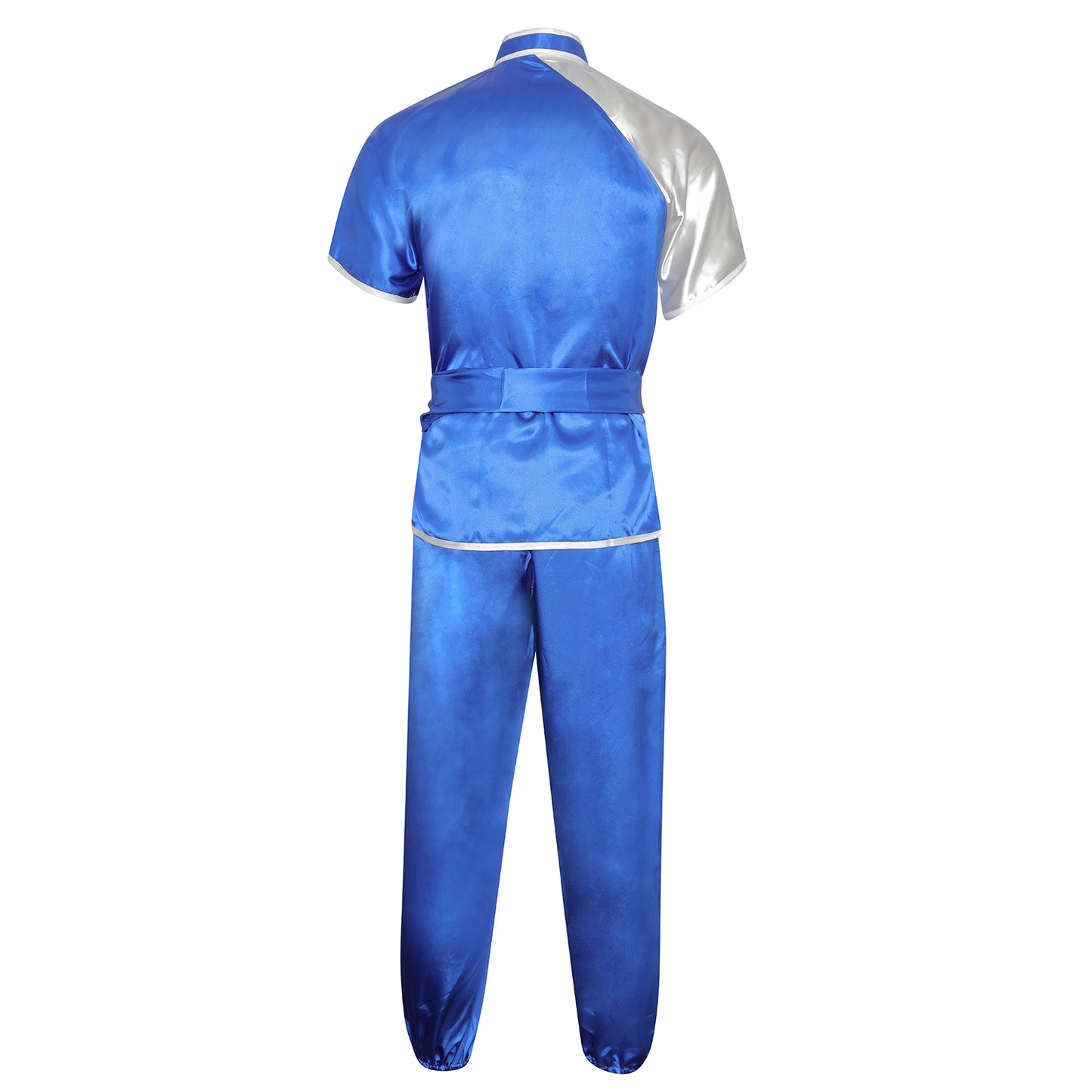 Competition Wushu Silk Uniform - White/Blue