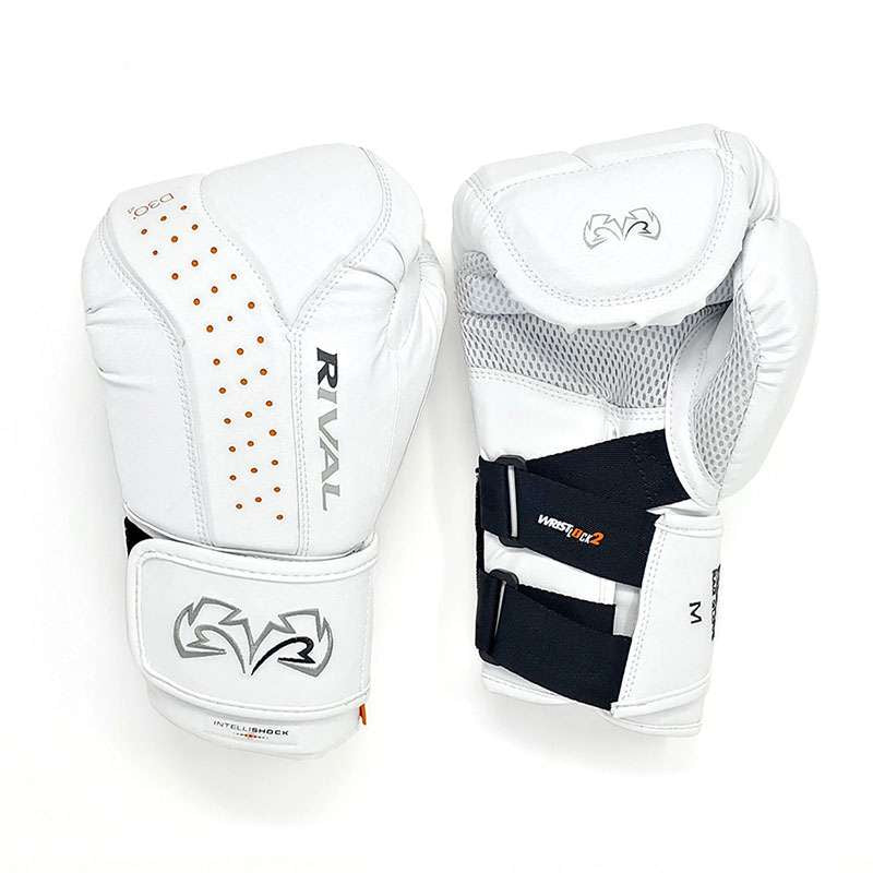 Rival Boxing RB10 Intelli Shock Bag Gloves - White