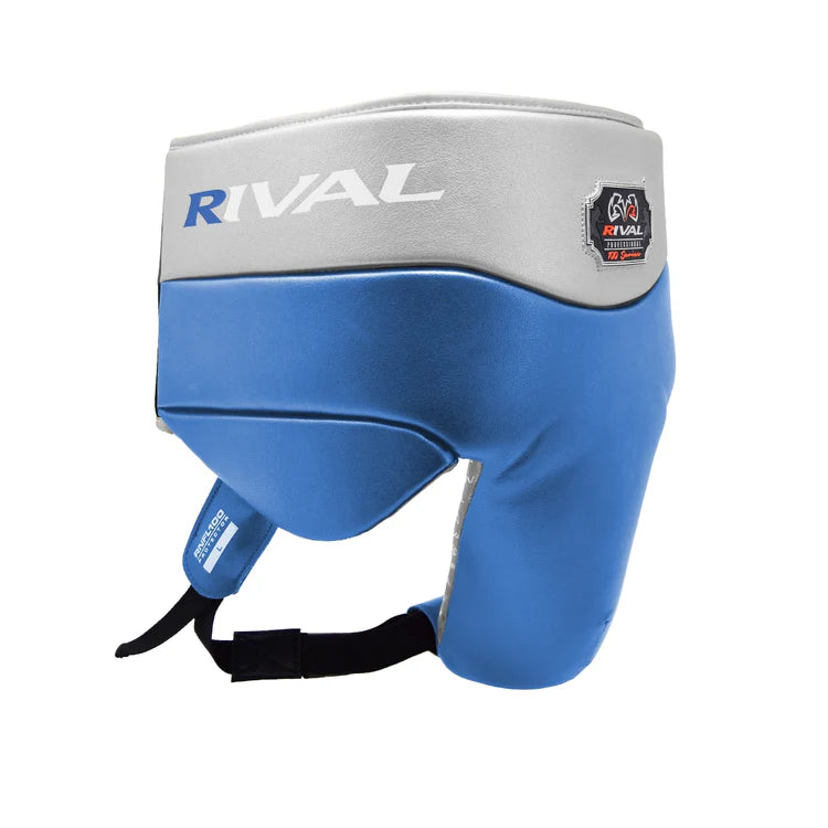 Rival NFL100 Professional Boxing Groin Guard  - Blue/Silver