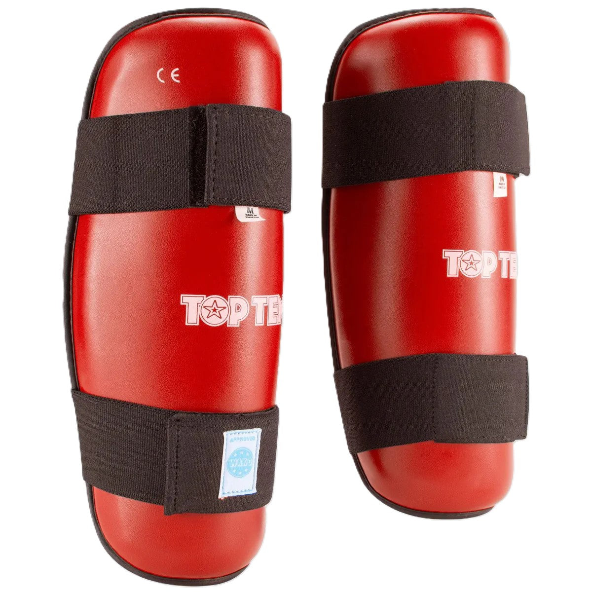 Top Ten Wako Approved Kickboxing Shin Guards - Red