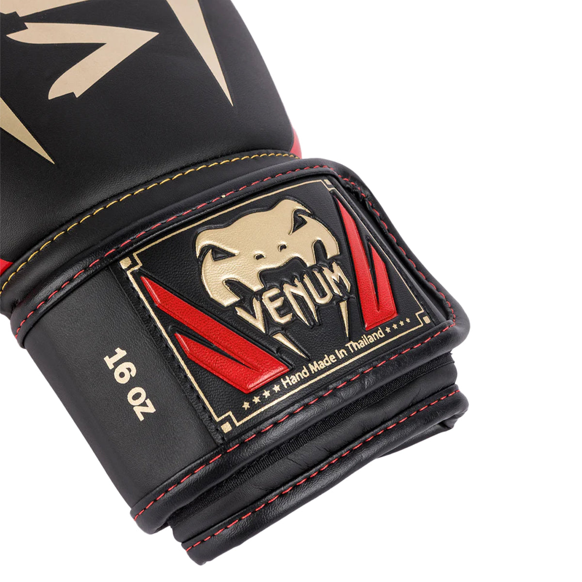 Venum Elite Boxing Gloves - Black/Gold/Red