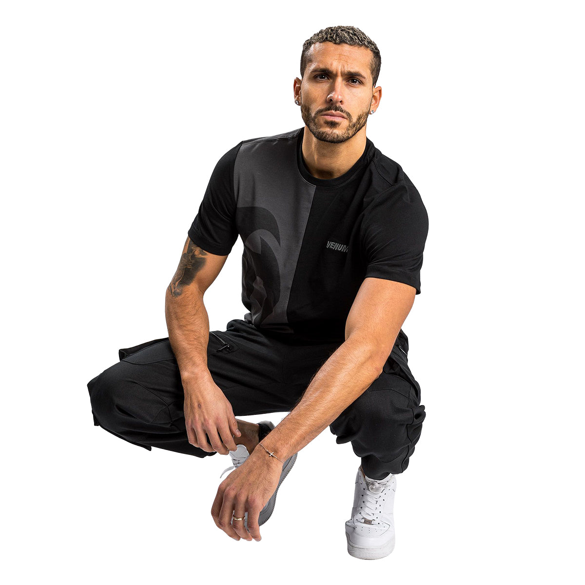 Venum MMA Giant Split T shirt  - New  - Grey/Black