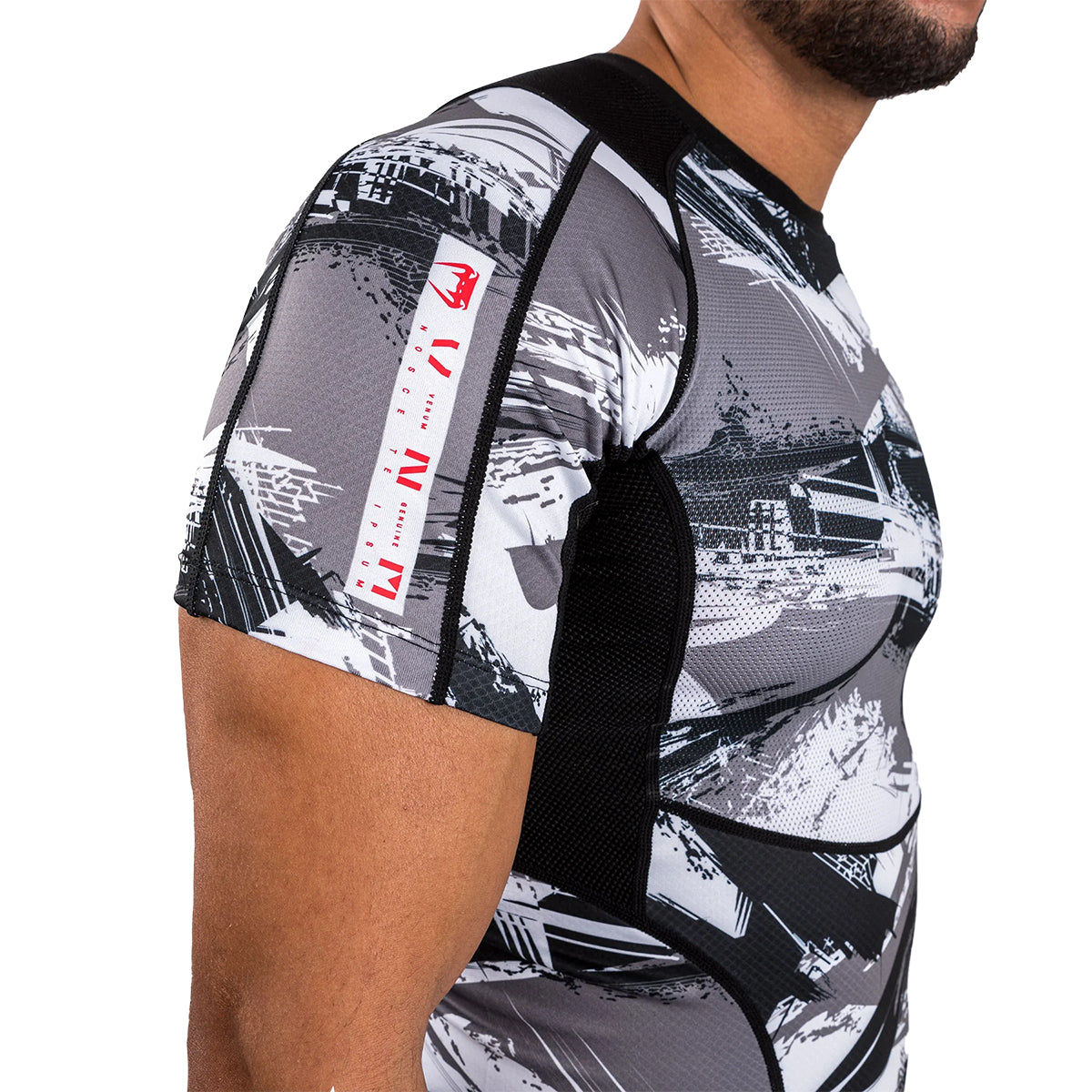 Venum Electron 3.0 MMA Short Sleeve Rashguard - Camo Grey