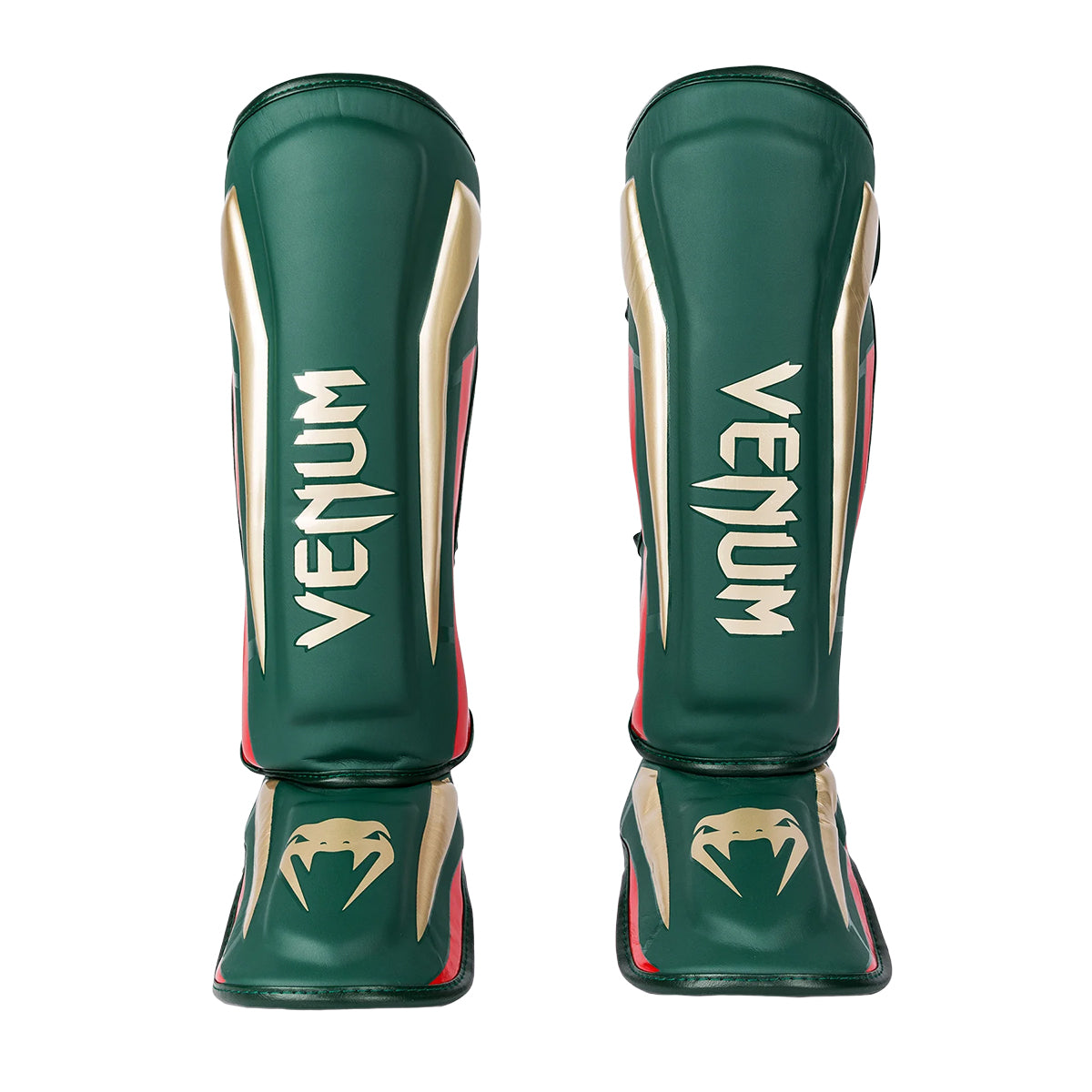 Venum Muay Thai Stand Up Elite Shin Guards - Green