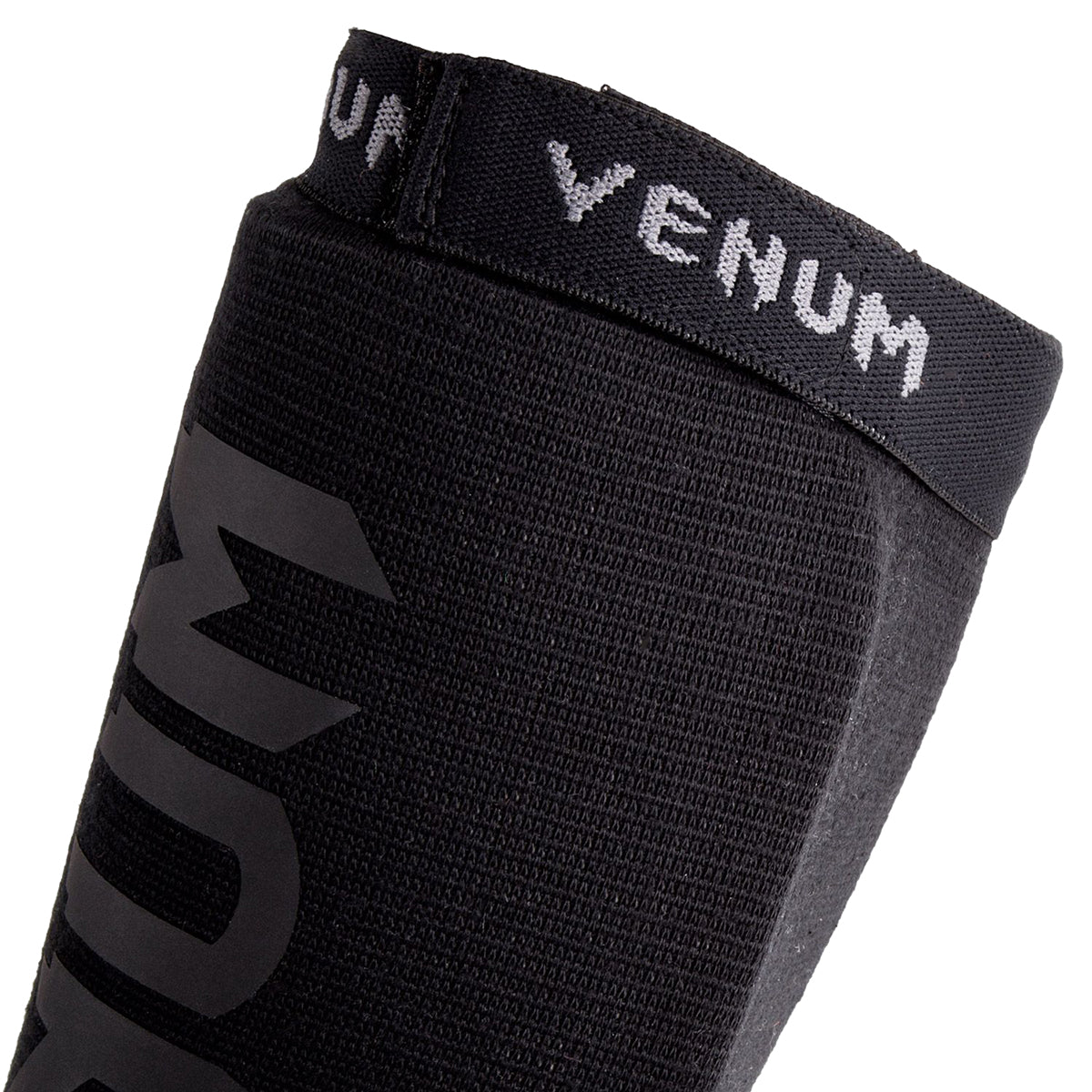 Venum Kontact Elasticated Shin Guards Only - Black/Black