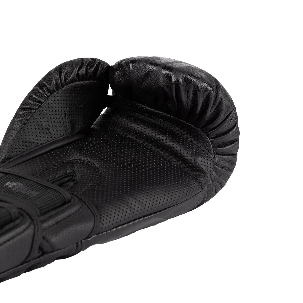 Venum Reverso Leather Boxing Gloves - Black/Black