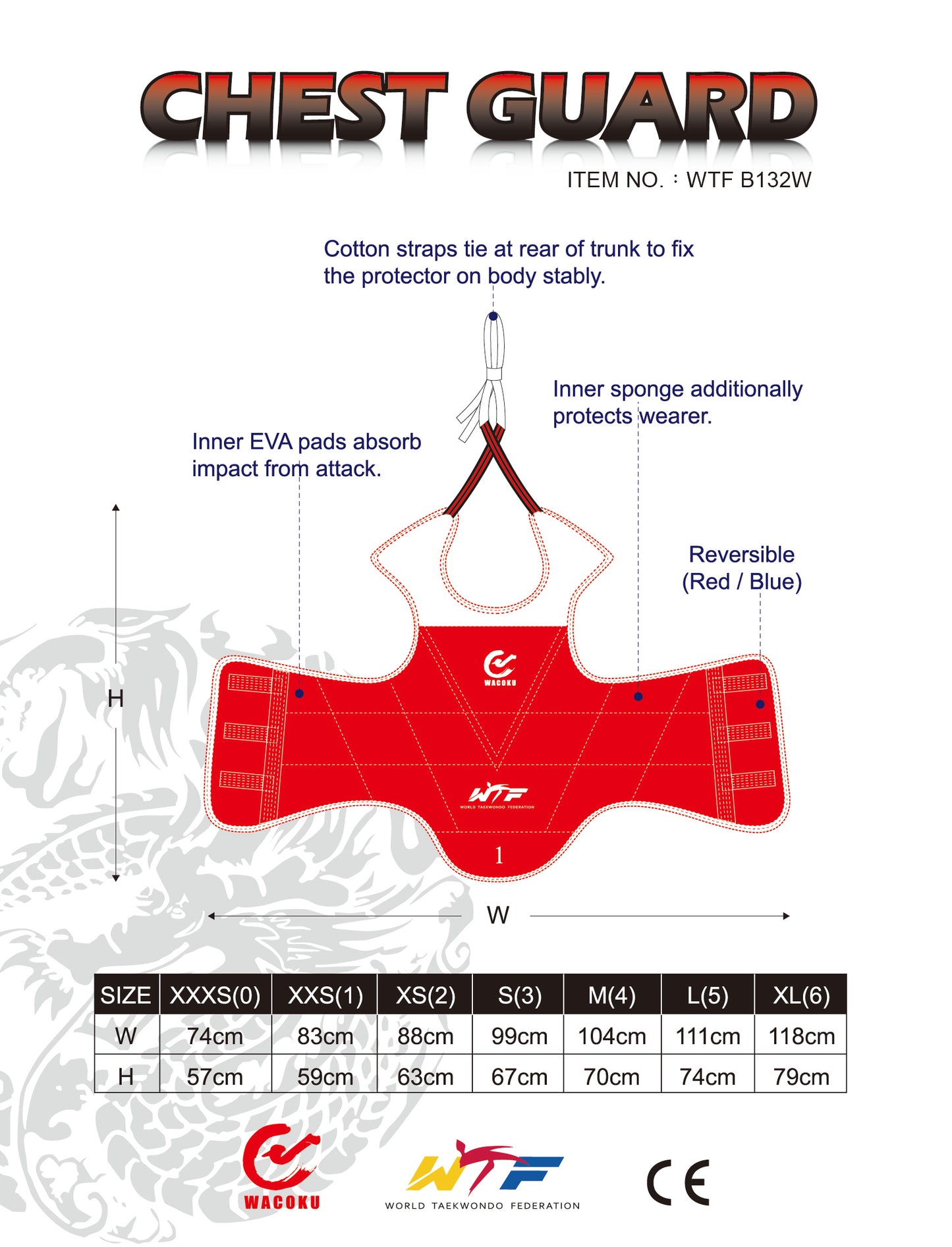 WTF Approved Competition Body Armour