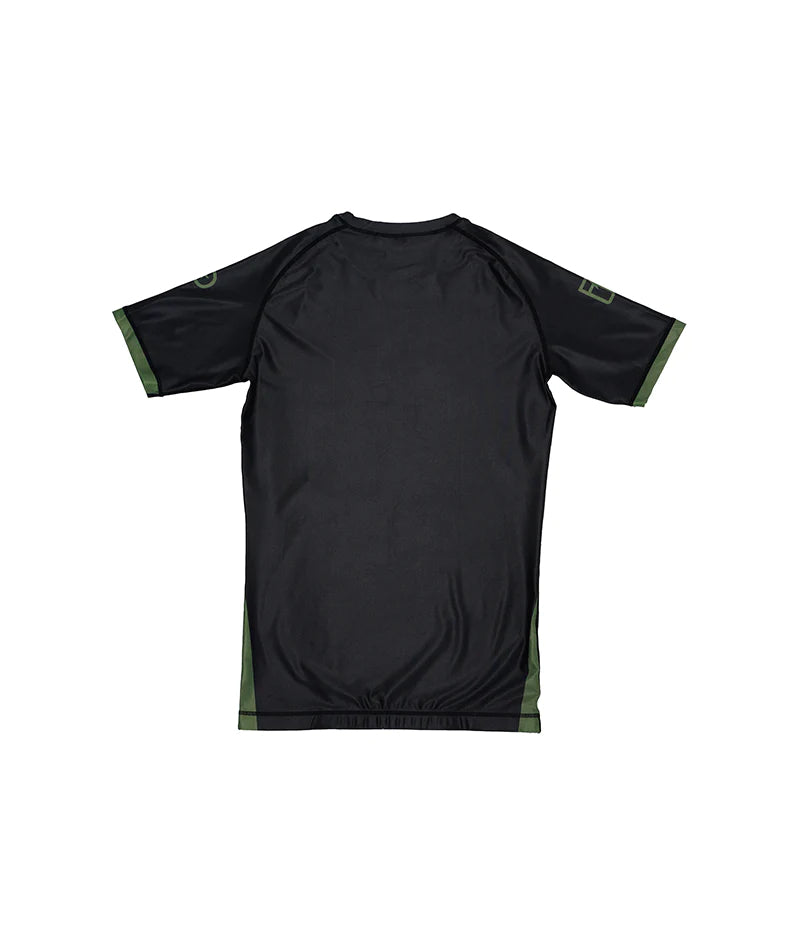Progress Jiu Jitsu Academy Plus No Gi Rash Guard - Black/Green