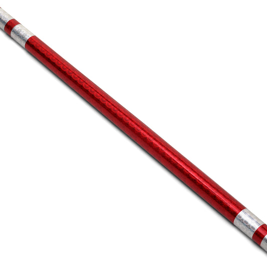 Chrome Competition Silver/Red Lotus Wood Staff - 50