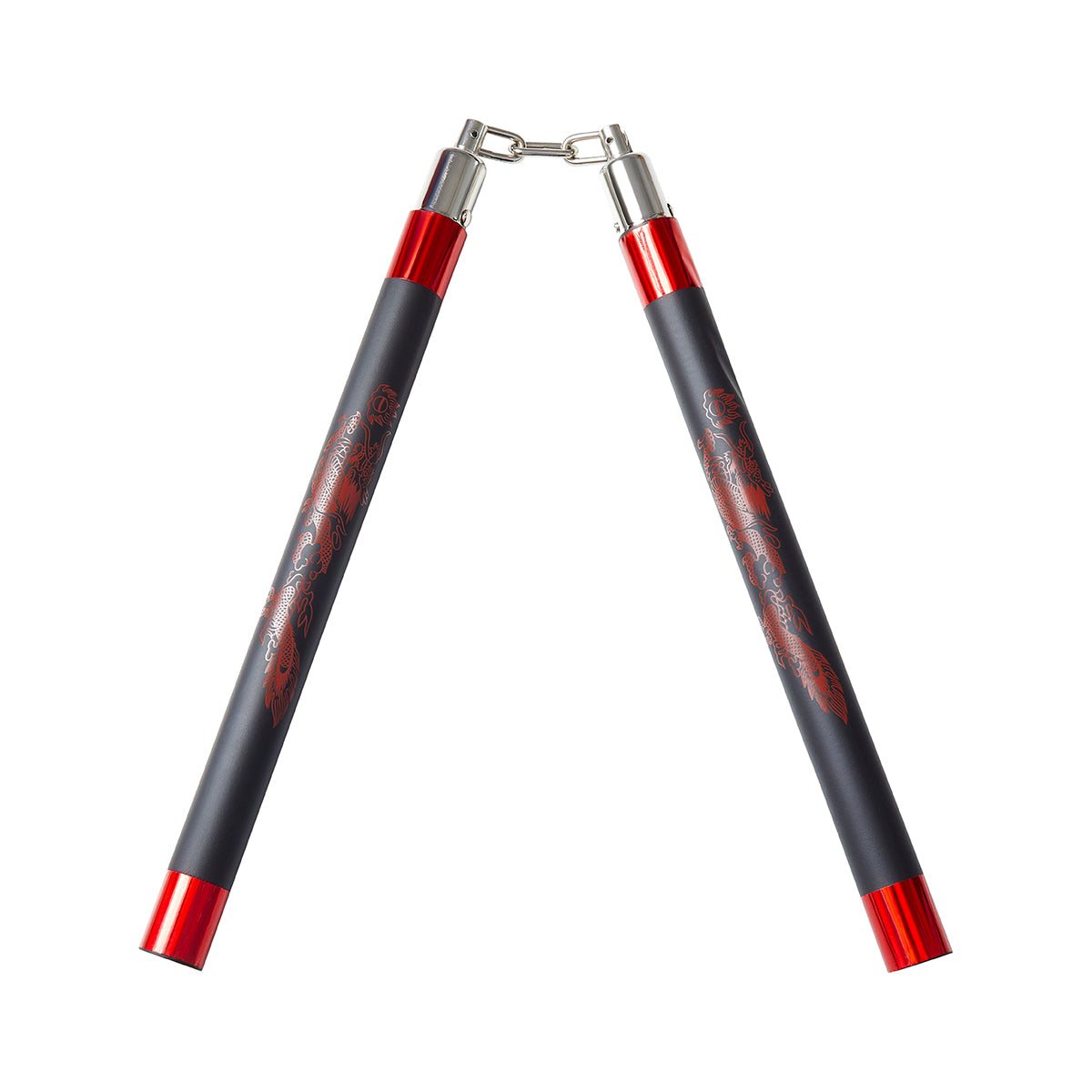Deluxe Foam Speed Nunchucks With Chain - Black/Red - 11" - PRE O