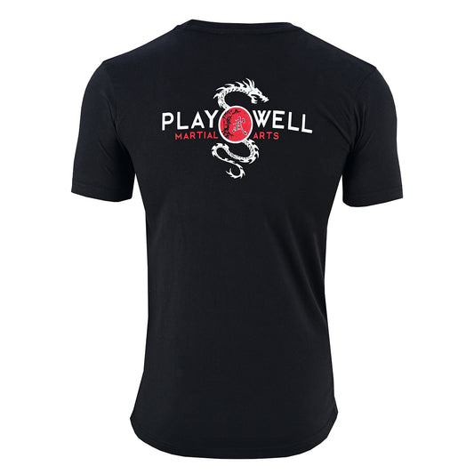 Playwell Cotton Dragon T Shirt   - Black
