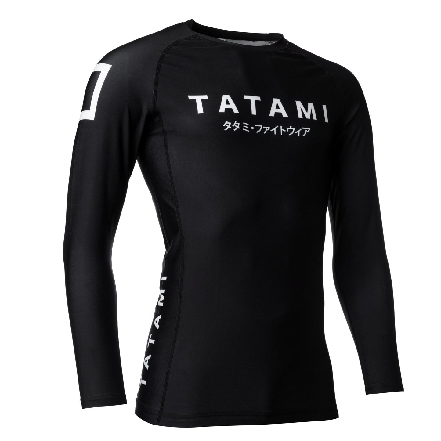Tatami Adults Katakana Long Sleeve Rash Guard  - Black