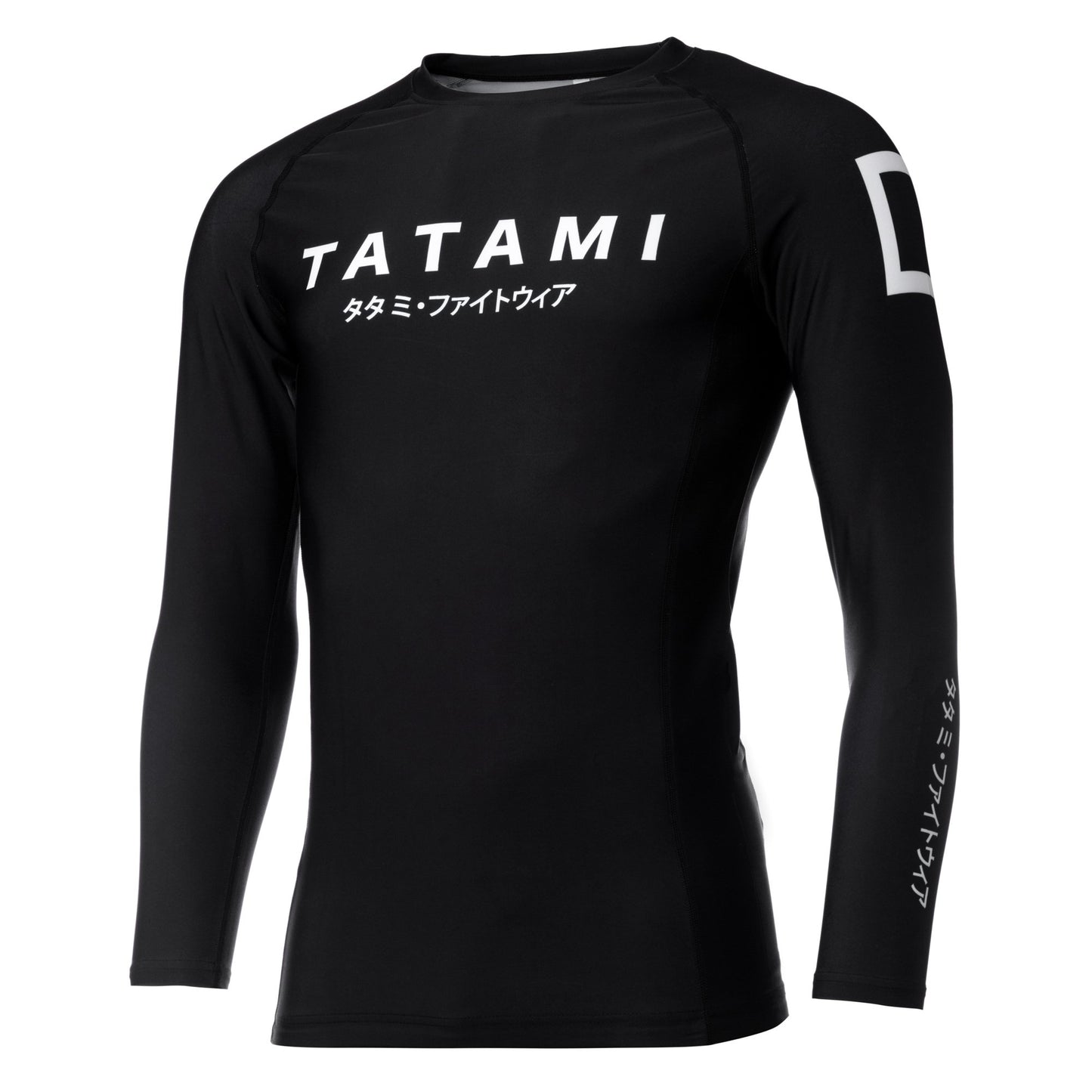 Tatami Adults Katakana Long Sleeve Rash Guard  - Black