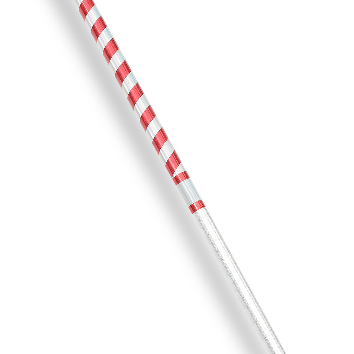 Chrome Competition Silver/Red Spiral Ultra Light Bo Staff - 72"