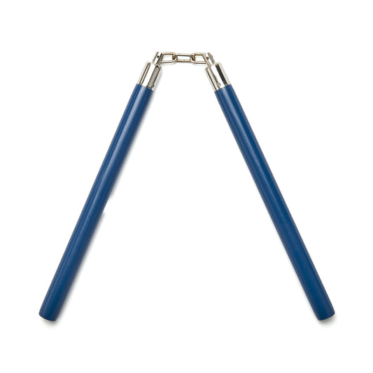 Competition Wooden Speed Nunchucks Chain 11"- Blue