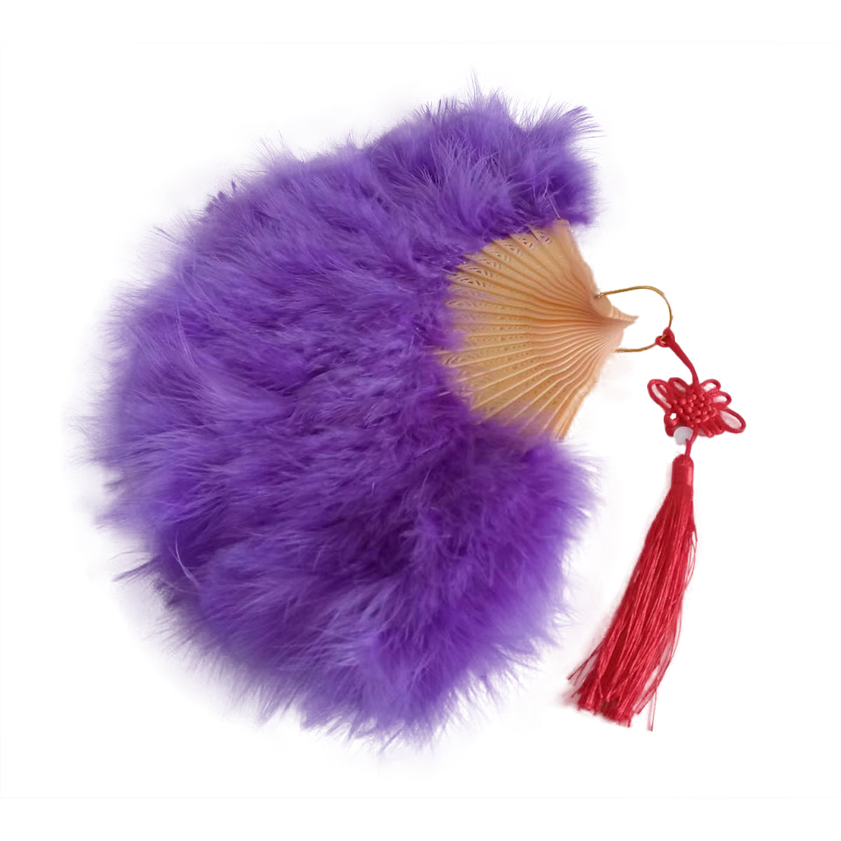 Martial Arts Kung Fu Purple Feather  Fan