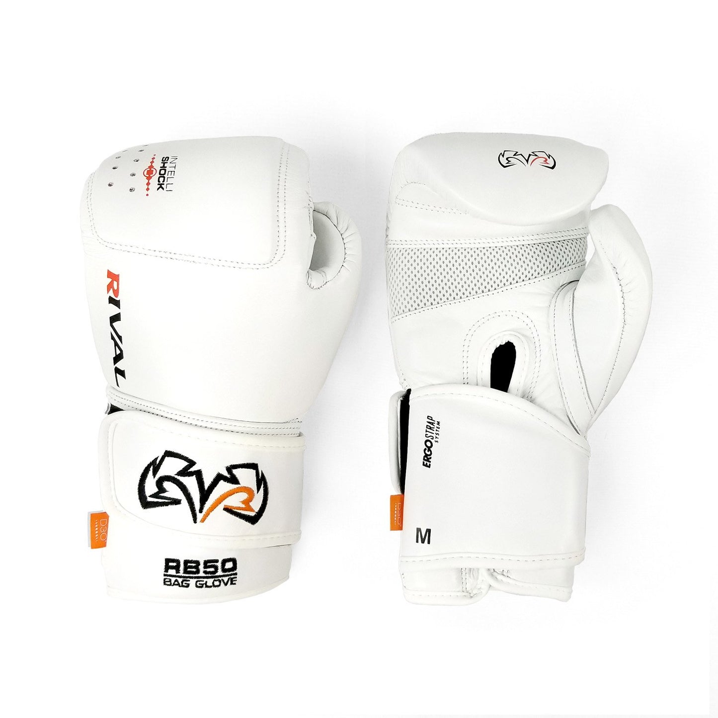 Rival Boxing RB50 Intelli-Shock Compact Bag Gloves - White