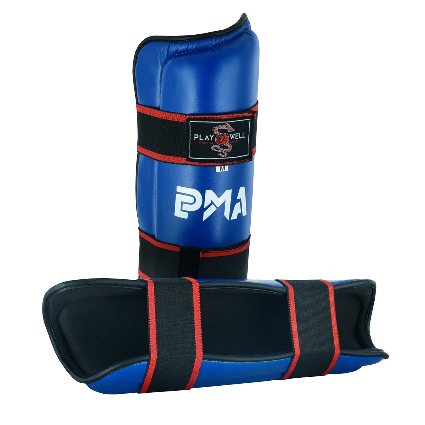 Semi Contact Elite Kickboxing Shin Guards  -  Blue