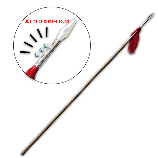 Wushu Waxwood Single Spear head Stick (With Ball Bearings) - 78"
