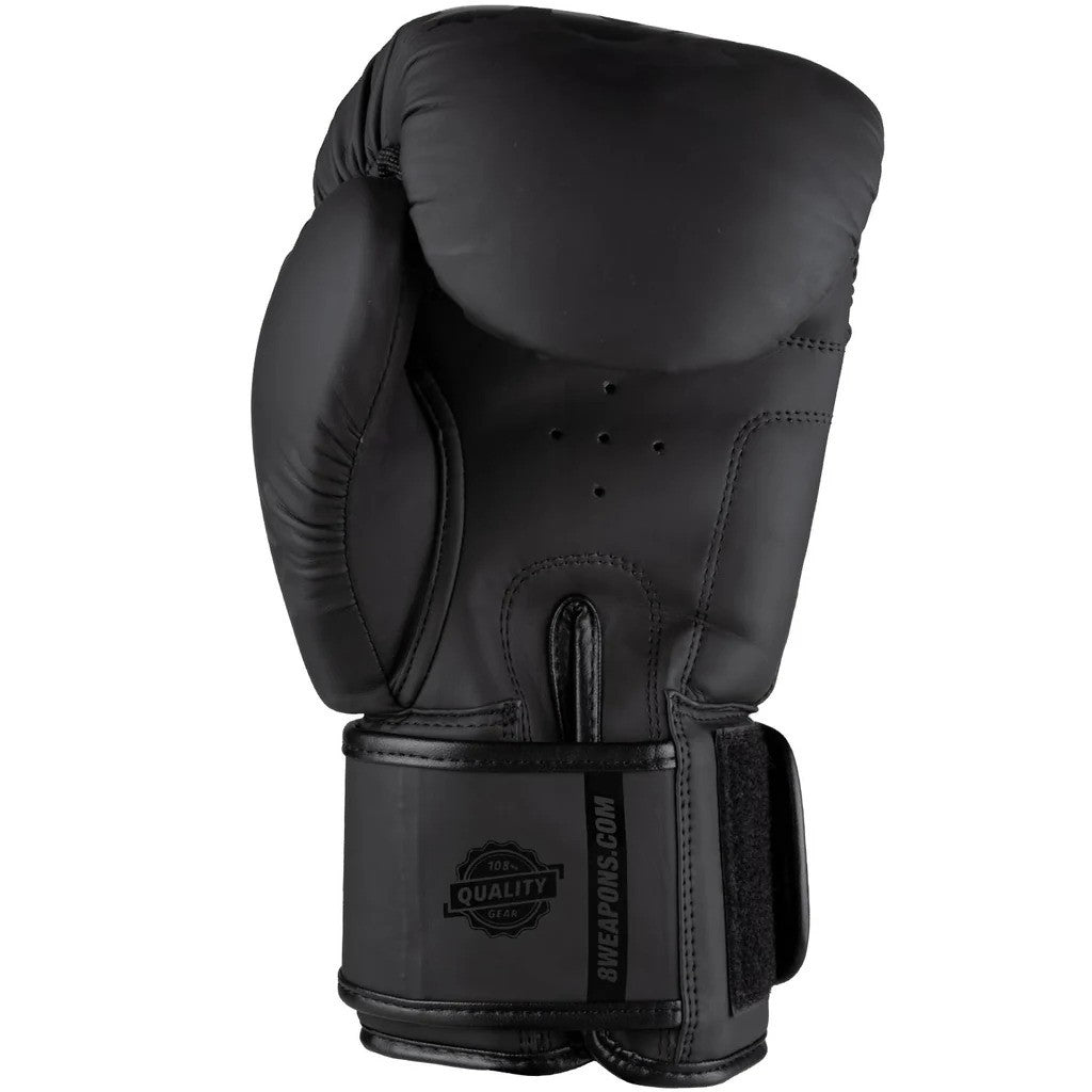 8 Weapons 2:0 Unlimited Muay Thai Boxing Gloves - Black/Black